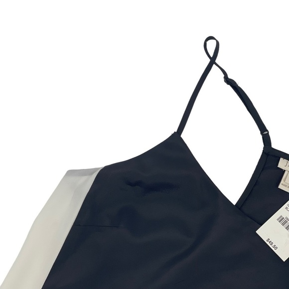 J. Crew Women’s size 4 Black White Racerback Lightweight Blouse tank top NWT - Picture 3 of 7